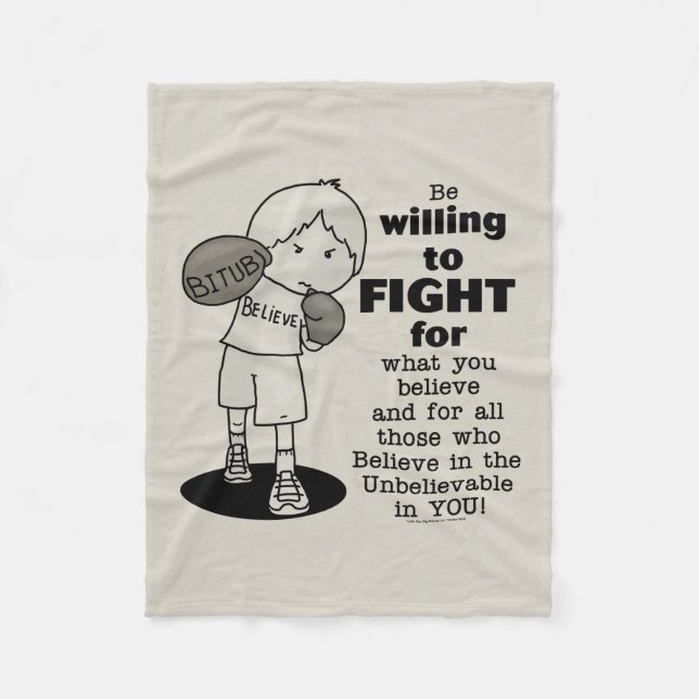 Vill du slåss? fleecefilt (Framsidan)