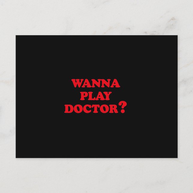 VILL DU SPELA DOKTOR? VYKORT (Framsida)