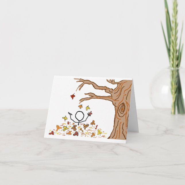 Vill du spela i löven? kort (Framsida)