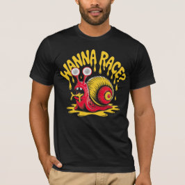 Vill du tävla Roligt Smältande Snigel Ironisk Mörk T Shirt