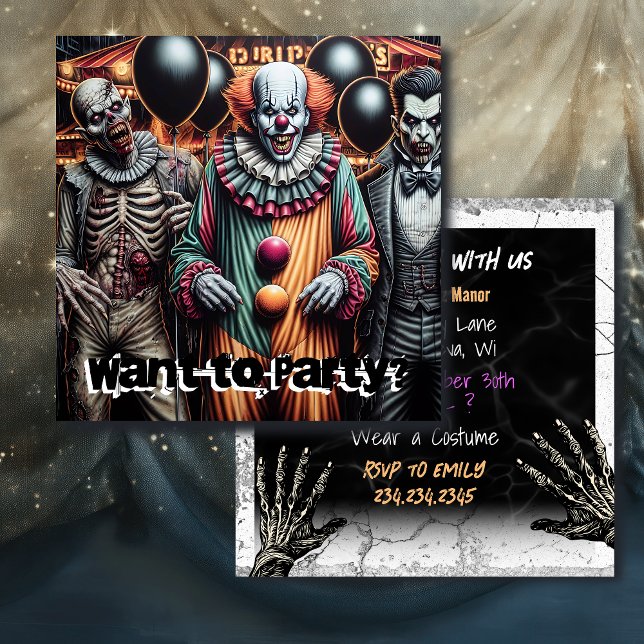 Vill du till Party? Clown, Vampire och Zombie Hall (Skapare uppladdad)