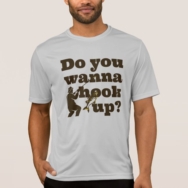 Vill du träffas? Rolig fisket-shirt T Shirt (Framsida)