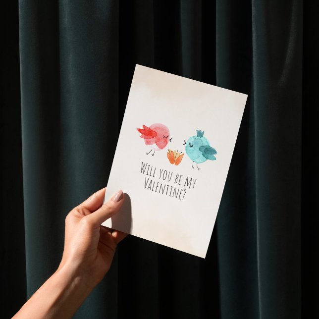 Vill du vara min Alla hjärtans dag Julkort (Skapare uppladdad)