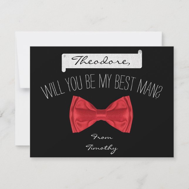 Vill du vara min best man Förlovningsman Kort (Framsida)