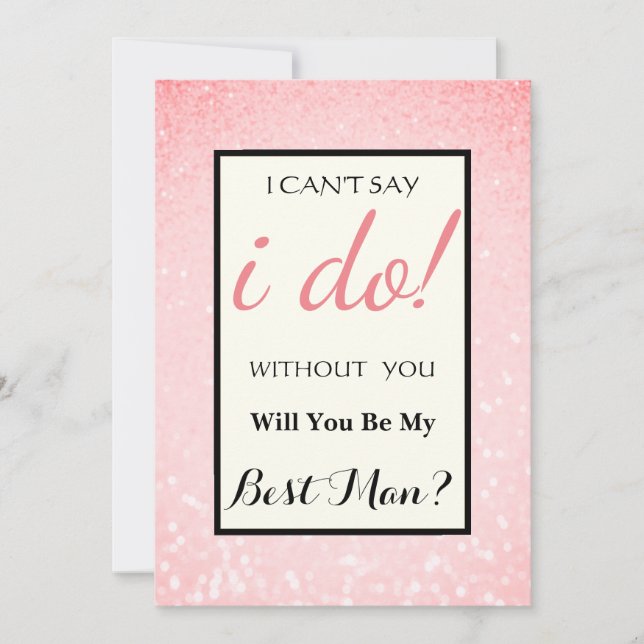 Vill du vara min best man? inbjudningar (Framsida)