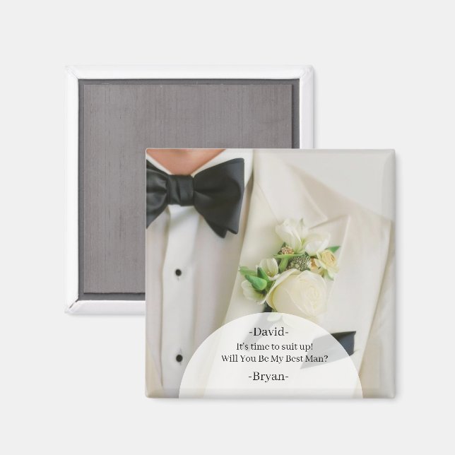 Vill du vara min best man magnet (Front/Back)