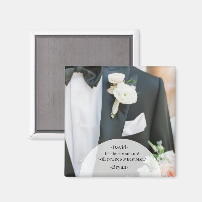 Vill du vara min best man magnet (Front/Back)