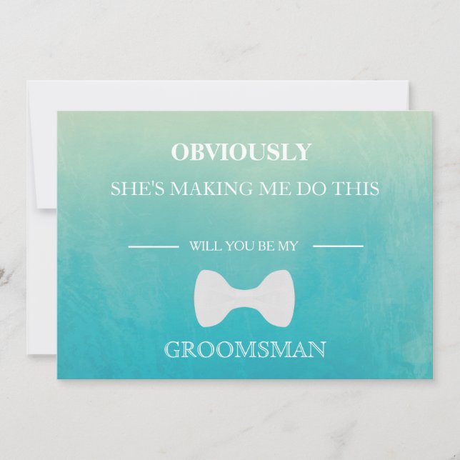 Vill du vara min bestman? inbjudningar (Framsida)