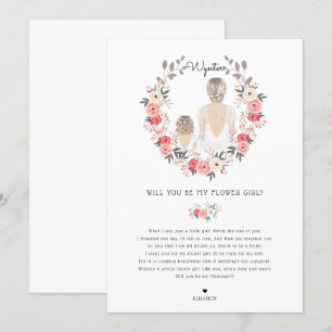 Vill du vara min blommflicka-förlovning? inbjudningar