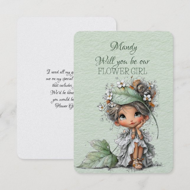 Vill du vara min blomsterflicka (Fram/baksida)