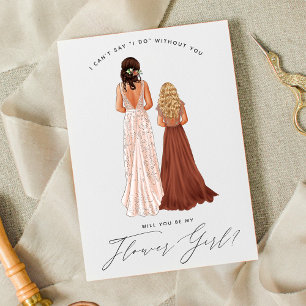 Vill du vara min blomsterflicka? Flickor i klännin Inbjudningar