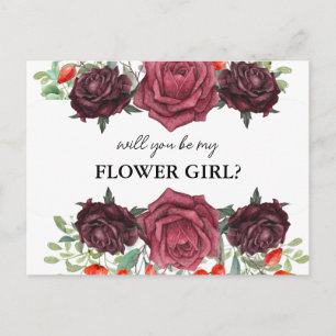 vill du vara min blomsterflicka kort