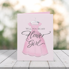 Vill du vara min blomsterflicka Personlig förfråga Kort