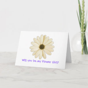 "Vill du vara min blomsterflicka?" Vykort