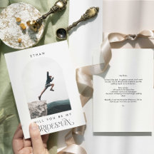 Vill du vara min Bridesman Minimalistisk Foto Mode