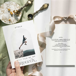 Vill du vara min Bridesman Minimalistisk Foto Mode Inbjudningar