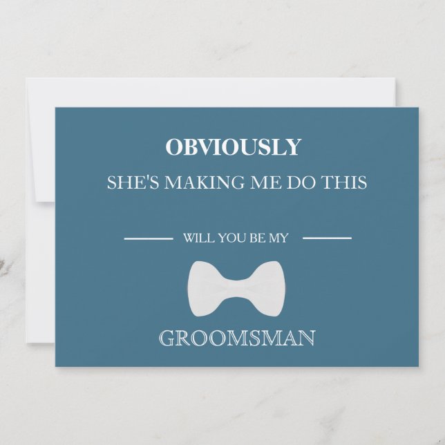 Vill du vara min bröllesman? Inbjudan (Framsida)