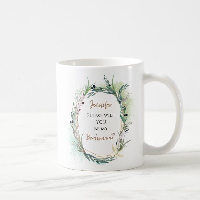 Vill du vara min brudtärna Förfrågan/Namn/ Kaffemugg (Höger)