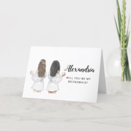 Vill du vara min brudtärna Förslagskort Kort