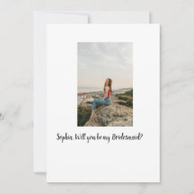 Vill du vara min brudtärna foto elegant modern 