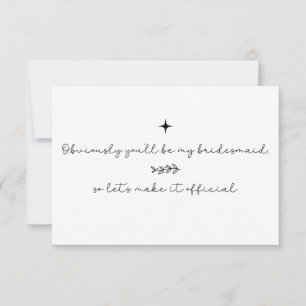 Vill du vara min brudtärna inbjudan