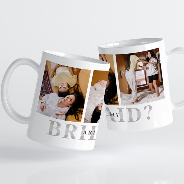 Vill du vara min brudtärna? Personlig fotomugg Kaffemugg (Skapare uppladdad)