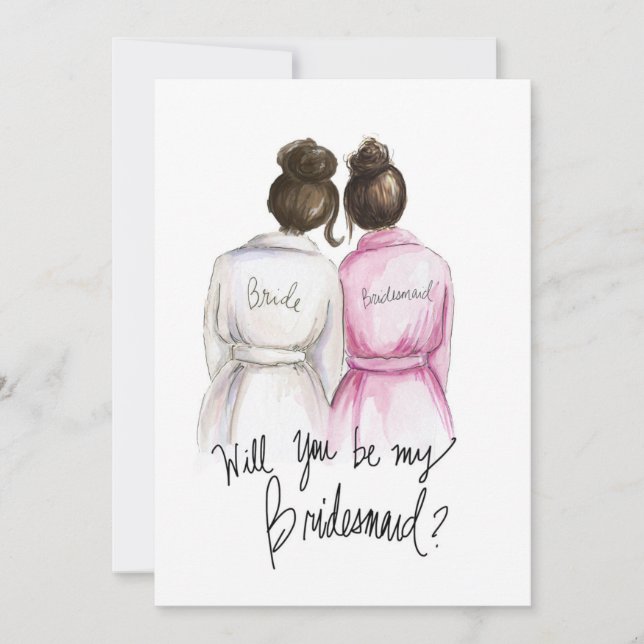 Vill du vara min brudtärna? Vet inte Bröllops Brud Tack Kort (Framsida)