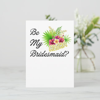 Vill du vara min brudtjänare? Förlovning Hawaii Br Inbjudningar