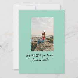 Vill du vara min brudtjänare foto elegant modern inbjudningar