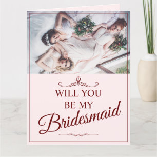 Vill du vara min brudtjänare? Tre lögnande brudtjä Tack Kort