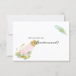 Vill du vara min brudtjänst Bröllop Rosa och Guld