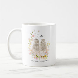 Vill du vara min brudtjänst/hedersjungfru-förfråga kaffemugg