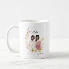 Vill du vara min brudtjänst/hedersjungfru-förfråga kaffemugg