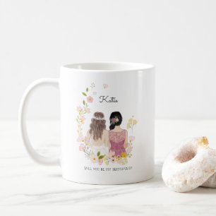 Vill du vara min brudtjänst/Tyckande-honör Förslag Kaffemugg