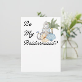 Vill du vara min brudtjänsteflicka? Bröllopsinbjud Inbjudningar