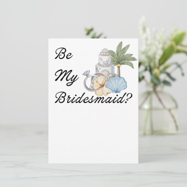 Vill du vara min brudtjänsteflicka? Bröllopsinbjud Inbjudningar (Stående Fram)