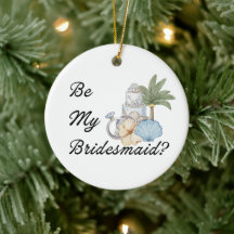 Vill du vara min brudtjänsteflicka? Bröllopsinbjud