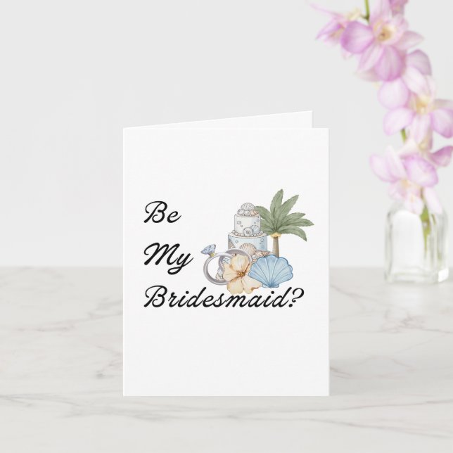 Vill du vara min brudtjänsteflicka? Bröllopsinbjud Kort (Orkide)
