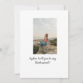 Vill du vara min brudtjänsteflicka foto elegant mo inbjudningar