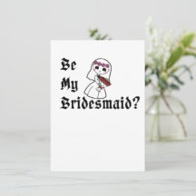 Vill du vara min brudtjänsteflicka? Halloween bröl