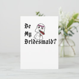 Vill du vara min brudtjänsteflicka? Halloween bröl Inbjudningar
