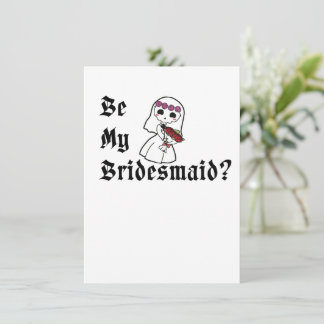 Vill du vara min brudtjänsteflicka? Halloween bröl Inbjudningar