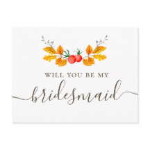 Vill du vara min brudtjänsteflicka. Höstbotanisk l
