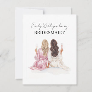 Vill du vara min brudtjänsteflicka  inbjudningar