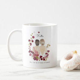 Vill du vara min brudtjänsteflicka/Tigiårbetjänari Kaffemugg