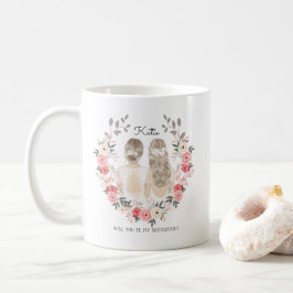 Vill du vara min brudtjänsteförslag C Kaffemugg