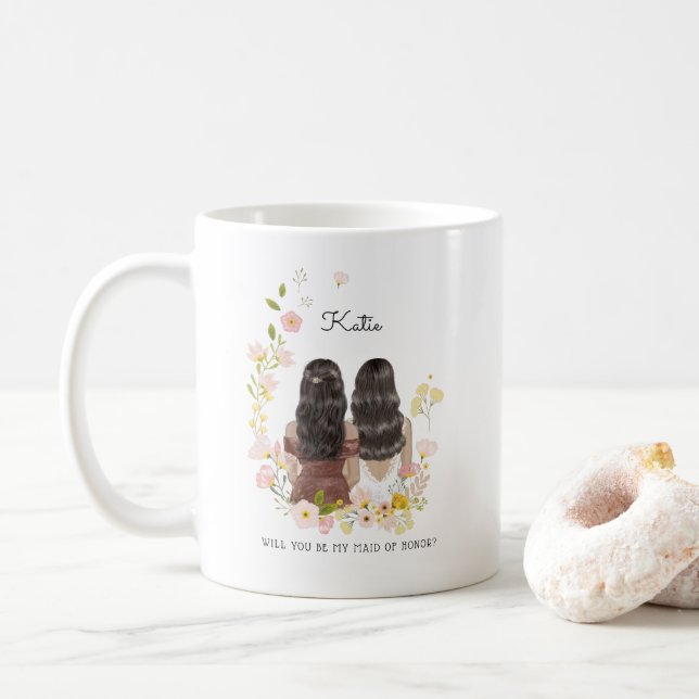Vill du vara min brudtjänsteförslag C Kaffemugg (Med munk)