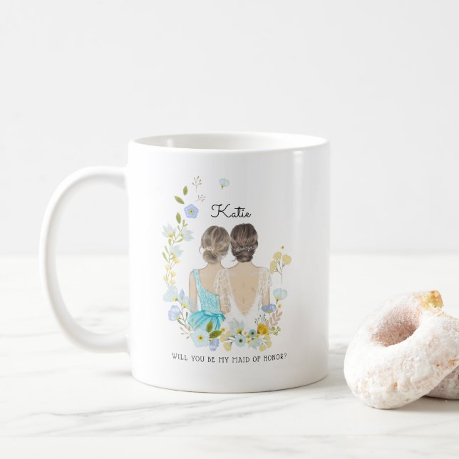 Vill du vara min brudtjänsteförslag C Kaffemugg (Med munk)