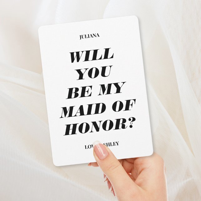 Vill du vara min brudtjänsteman? Modern textinbjud Inbjudningar (Skapare uppladdad)