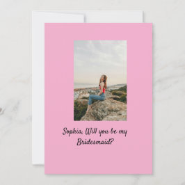 Vill du vara min brudtjänstflicka foto elegant mod inbjudningar